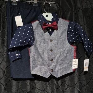 NAUTICA Starry Night Vest and Bow Tie Set NWT